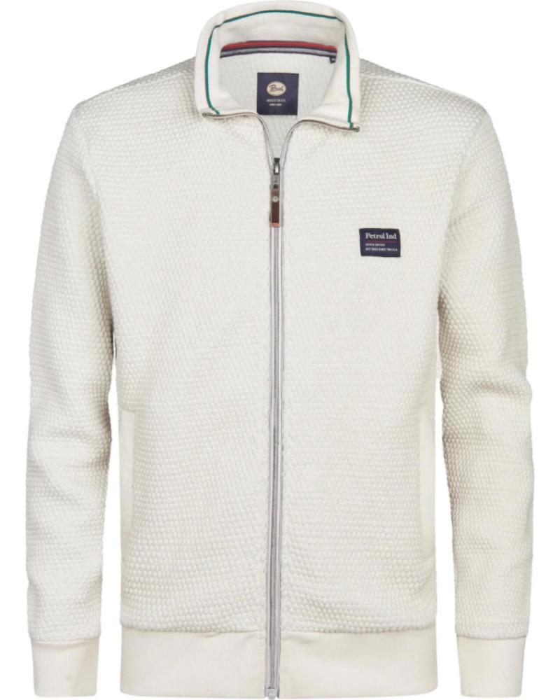 PETROL SUDADERA CON CREMALLERA COMPLETA SWC343 HOMBRE BLANCO BLANCO