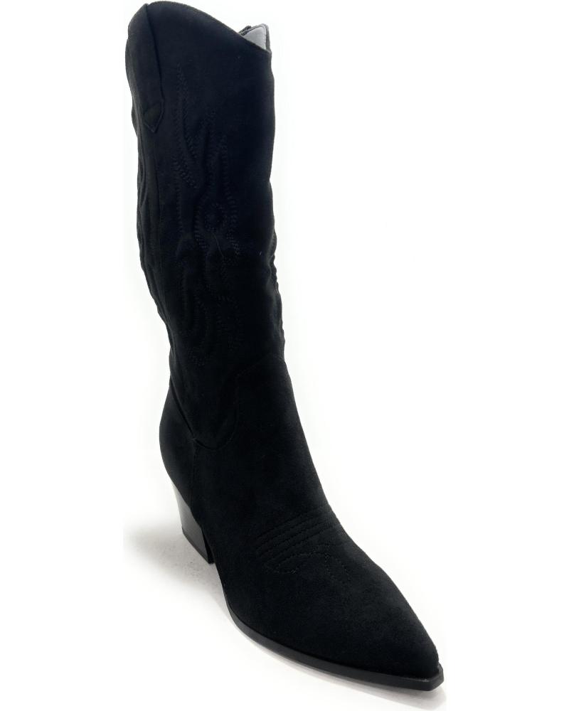 LEONAL BOTAS COWBOY CAÑA ALTA ANTELINA TACÓN ALTO NEGRO NEGRO