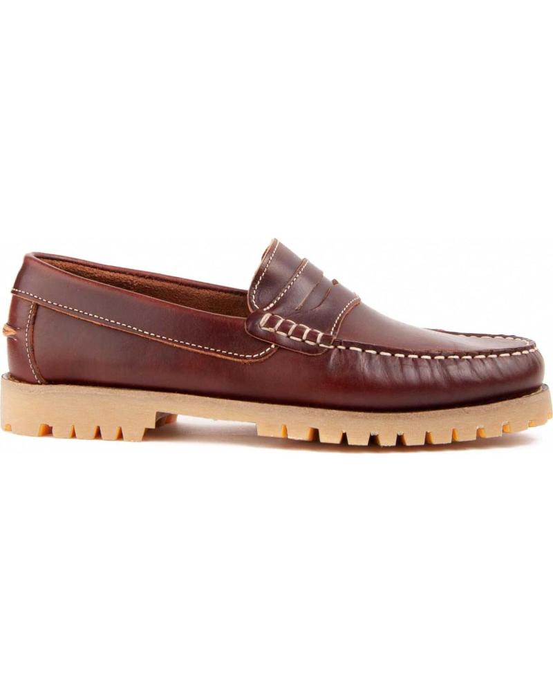 MOCASINES DE PIEL PURAPIEL NAUTIF HOMBRE MARRÓN BROWN