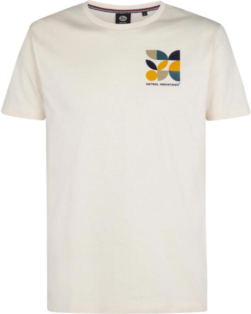 CAMISETA PETROL HOMBRE TSR617 ESTAMPADO ABSTRACTO BEIGE BEIGE