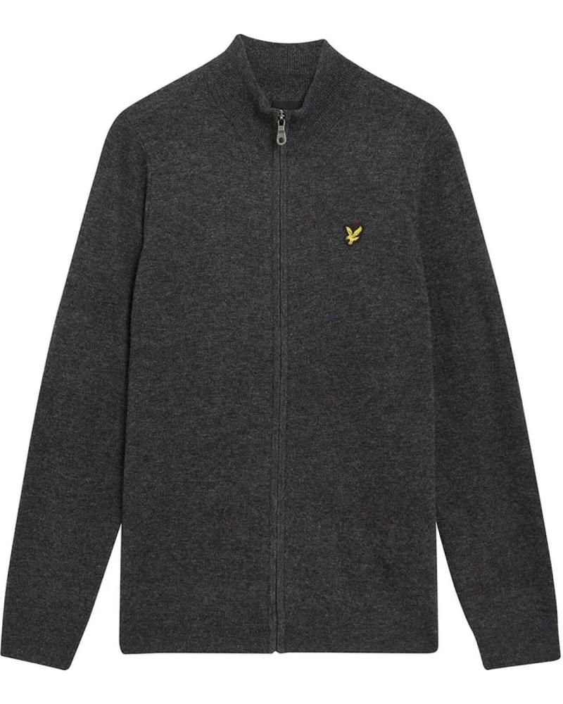 CHAQUETA LYLE SCOTT KN2102VC DE CREMALLERA PARA HOMBRE GRIS GRIS