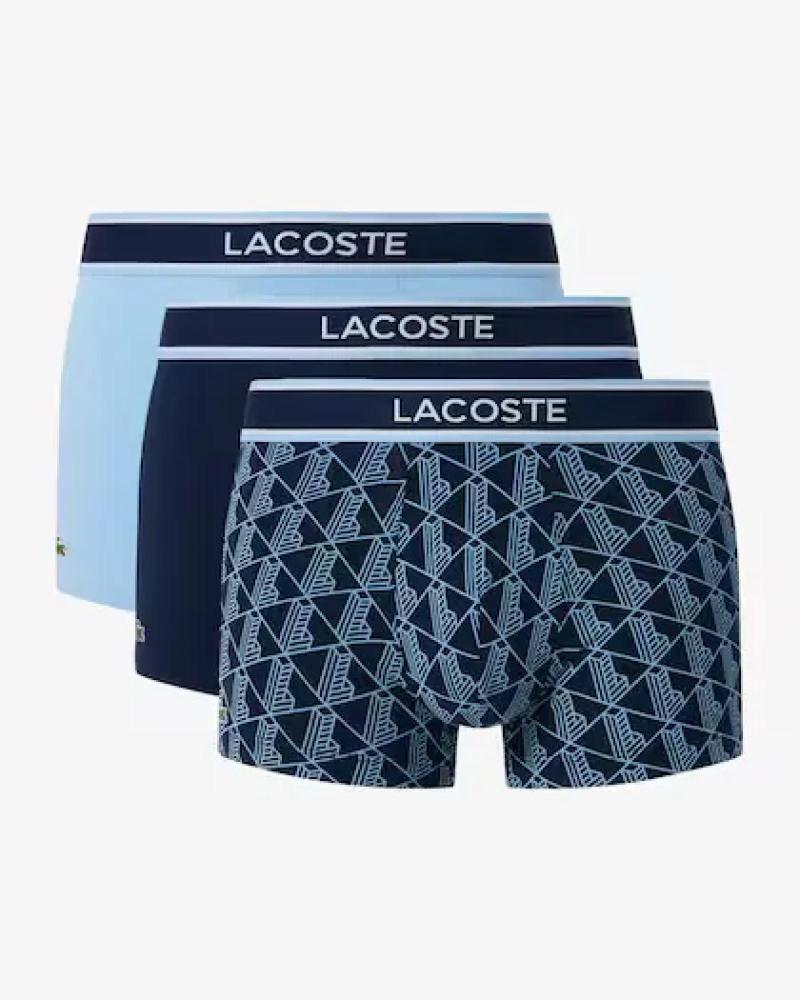 LACOSTE CALZONCILLOS BOXER 5H4970 CON LOGO REPETIDO MARINO AZUL AZUL