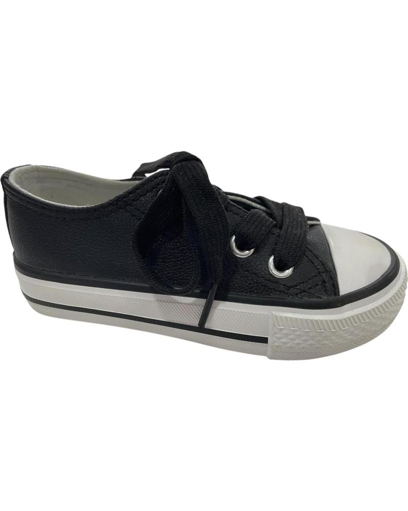 BUBBLE BOBBLE DEPORTIVAS TIPO CONVERS DE POLIPIEL CORDONES B141 NEGRO