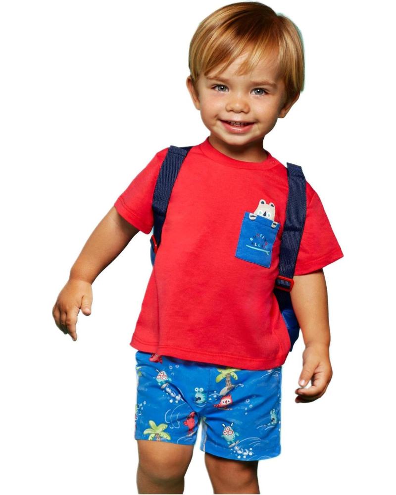 CONJUNTO BEBÉ NIÑO MAYORAL CAMISETA ESTAMPADA Y SHORTS 1650 AZUL AZUL