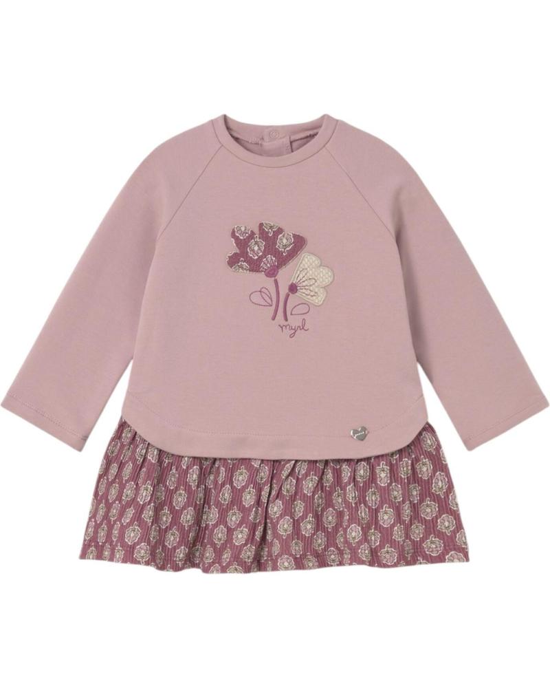 VESTIDO CASUAL INFANTIL MAYORAL 2914 ESTAMPADO FLORAL ROSA ROSA