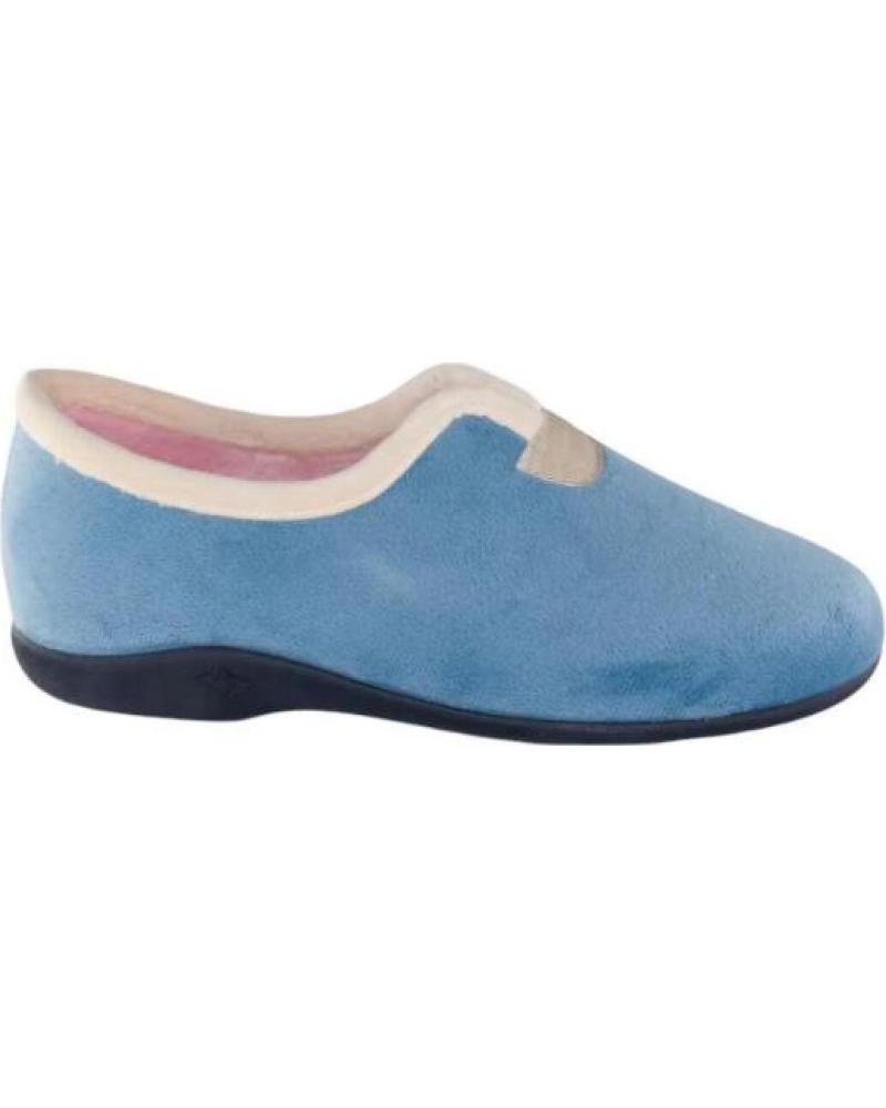 ZAPATILLAS DE ESTAR POR CASA SEVILLAS CERRADAS DE TERCIOPELO PARA MUJER AZUL