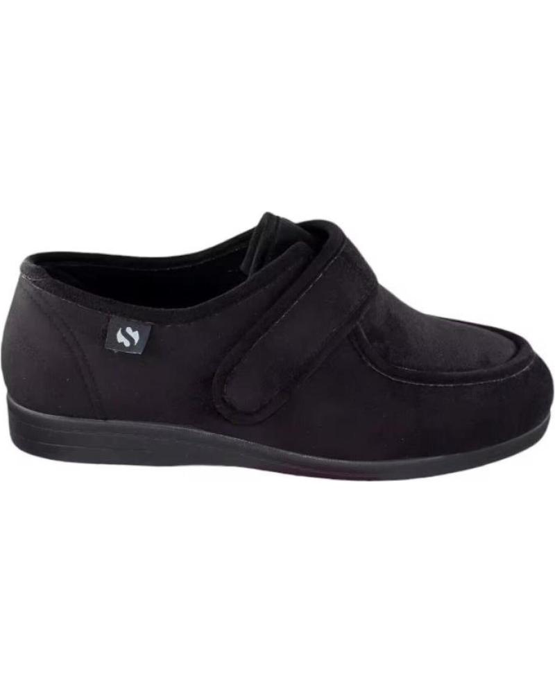 ZAPATILLAS ABIERTAS SEVILLAS UNISEX DE TERCIOPELO NEGRO NEGRO