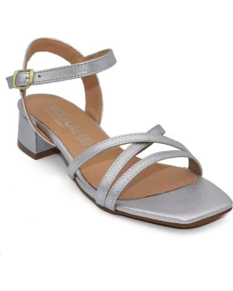 VOGUE SANDALIAS DE PIEL CON TACÓN CUADRADO Y PLANTILLA ACOLCHADA - FABRICADAS EN ESPAÑA, VARIOS COLORES VARIOS COLORES