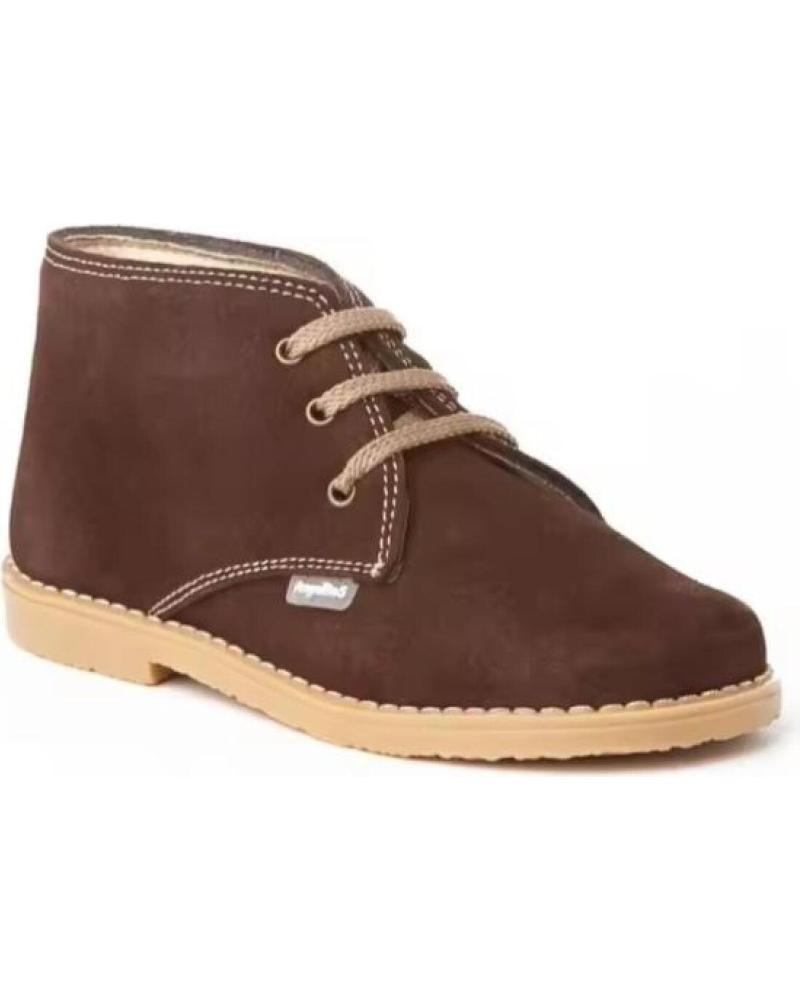 BOTÍN ANGELITOS DE PIEL SERRAJE HECHO EN ESPAÑA, MODELO MARRÓN MARRóN