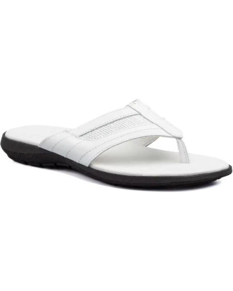 SANDALIAS DE PIEL IBÉRICO SHOES MODELO 3021 PARA HOMBRE BLANCO