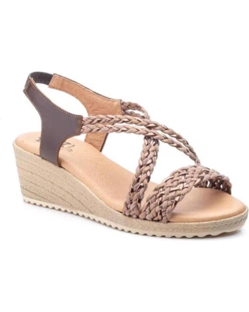 SANDALIAS DE CUÑA TRENZADAS JAM MARRÓN FABRICADAS EN ESPAÑA MARRóN
