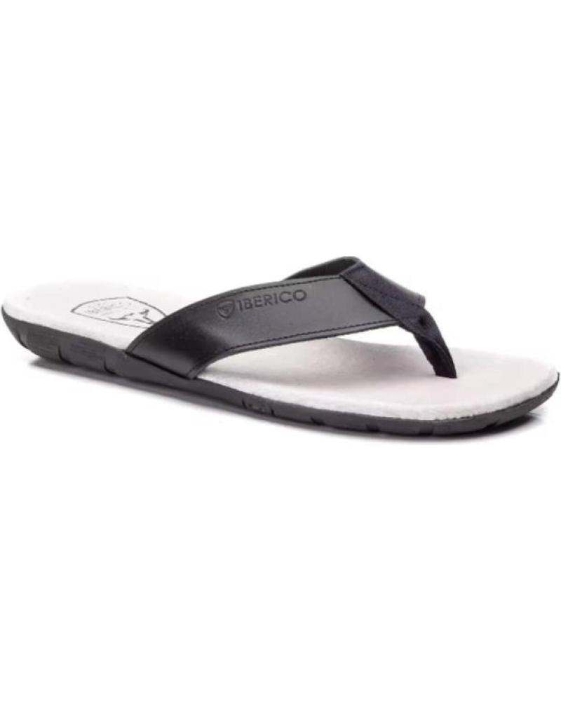 SANDALIAS DE DEDO DE PIEL PARA HOMBRE IBERICO SHOES MODELO 25000 NEGRO NEGRO