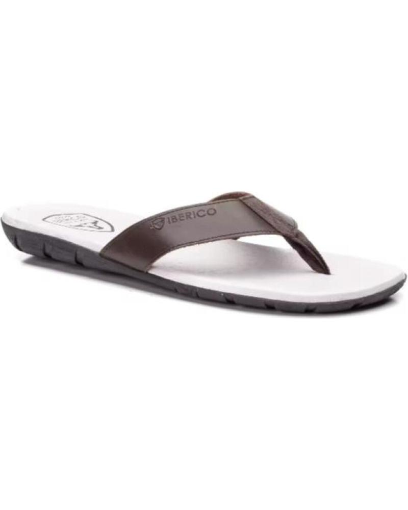 SANDALIAS DE PIEL PARA HOMBRE IBERICO SHOES MODELO 25000 TALL MARRóN