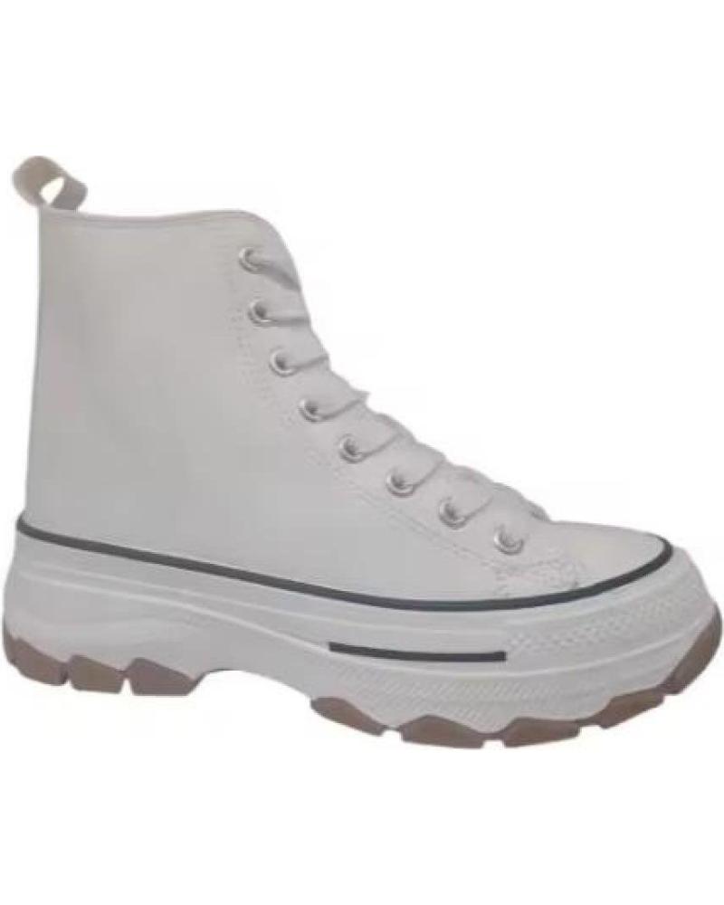 BOTINES KATOSINES DE POLIPIEL CON PLATAFORMA TRACK PARA MUJER BLANCO