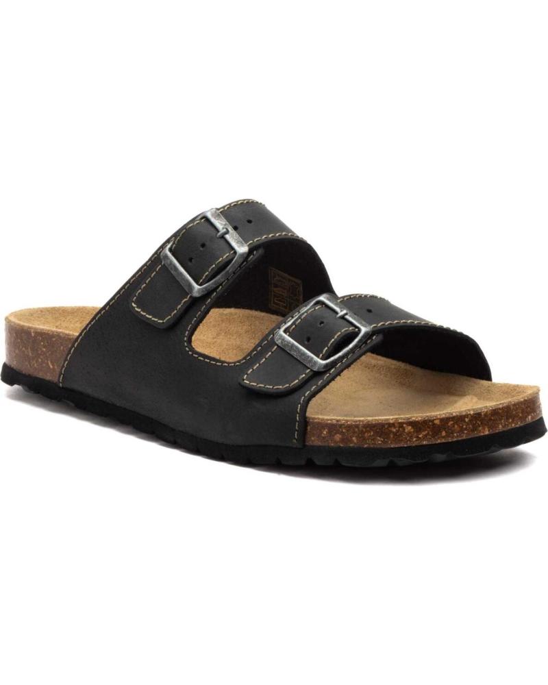 JAM SANDALIA BIO DE PIEL HOMBRE HEBILLAS MODELO 7378 NEGRO NEGRO