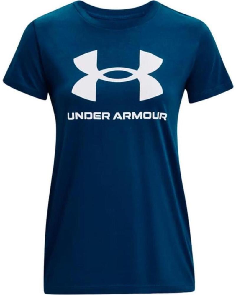 CAMISETA UNDER ARMOUR CHARGED DE MANGA CORTA PARA MUJER (1356305-426) AZUL