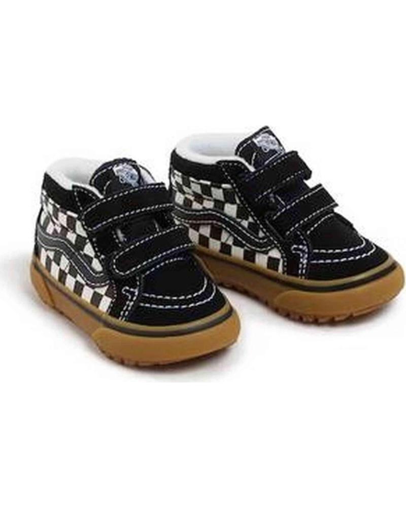 BOTAS VANS SK8-HI ZIP CHECKERBOARD NIÑO BLACK BLACK