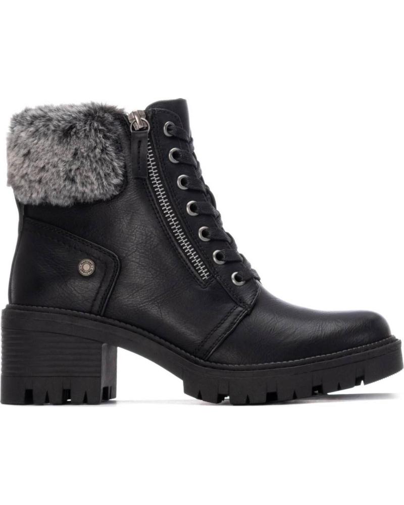 BOTÍN REFRESH 172911 TACÓN CON PELO SINTÉTICO NEGRO