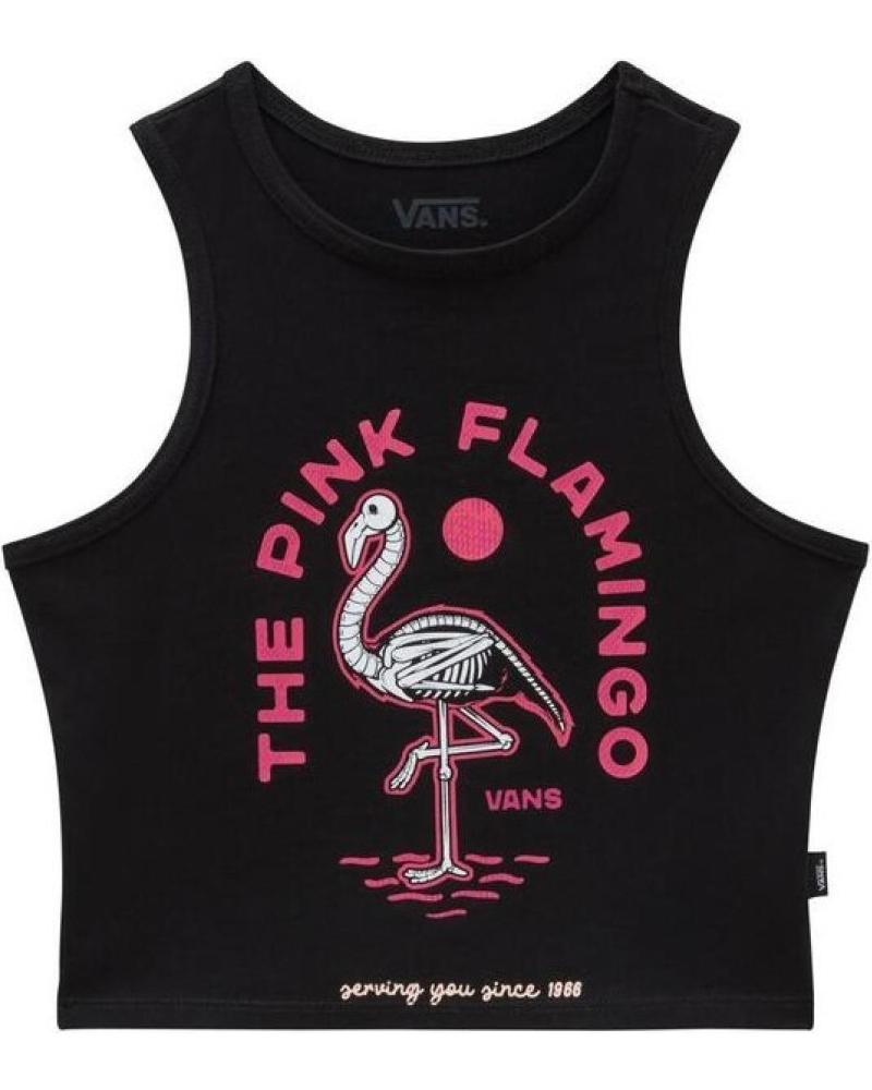 CAMISETA SIN MANGAS VANS FLAMINGHOST FITTED TANK NEGRA MUJER NEGRO