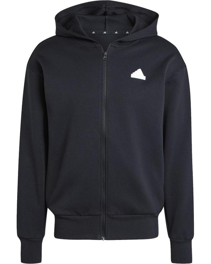 SUDADERA ADIDAS FUTURE ICONS BOUBLENIT FULL ZIP JI6324 NEGRA NEGRO