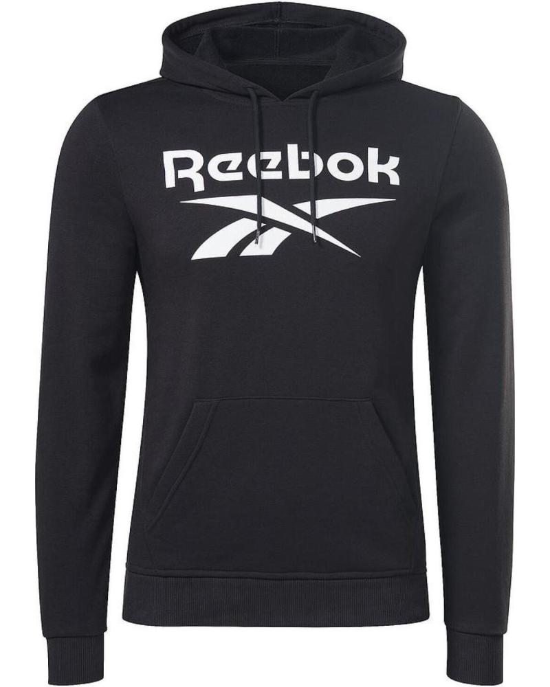 SUDADERA CON CAPUCHA REEBOK RI FT BIG LOGO OTH H54788 NEGRA NEGRO