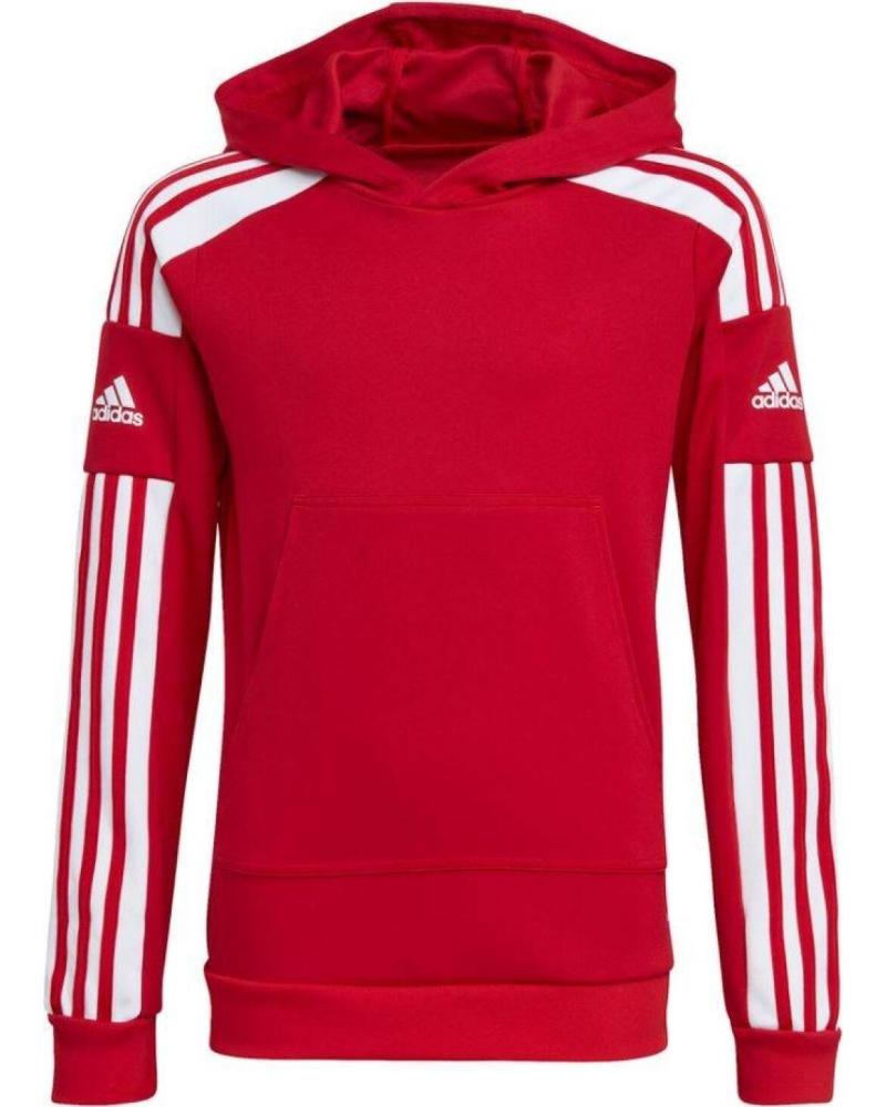 SUDADERA CON CAPUCHA ADIDAS SQUADRA21 GP6433 PARA NIÑO ROJO