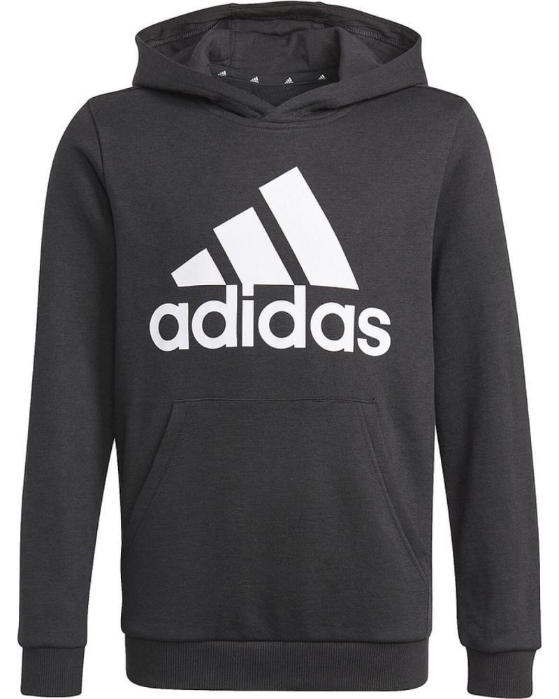 SUDADERA CON CAPUCHA ADIDAS BIG LOGO GN4027 PARA NIÑO NEGRO