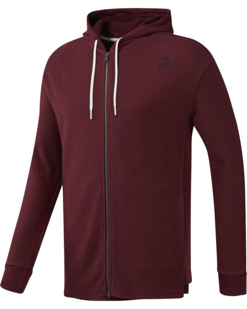 REEBOK SUDADERA CON CREMALLERA TE TWILL FZ HOODIE EC0794 ROJO