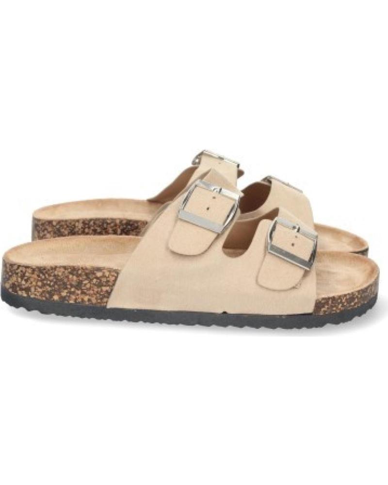 SANDALIAS DE DEDO SPORT3PUNTO0 MUJER DOBLE HEBILLA MODELO 1AY-1056 BEIGE VARIOS COLORES