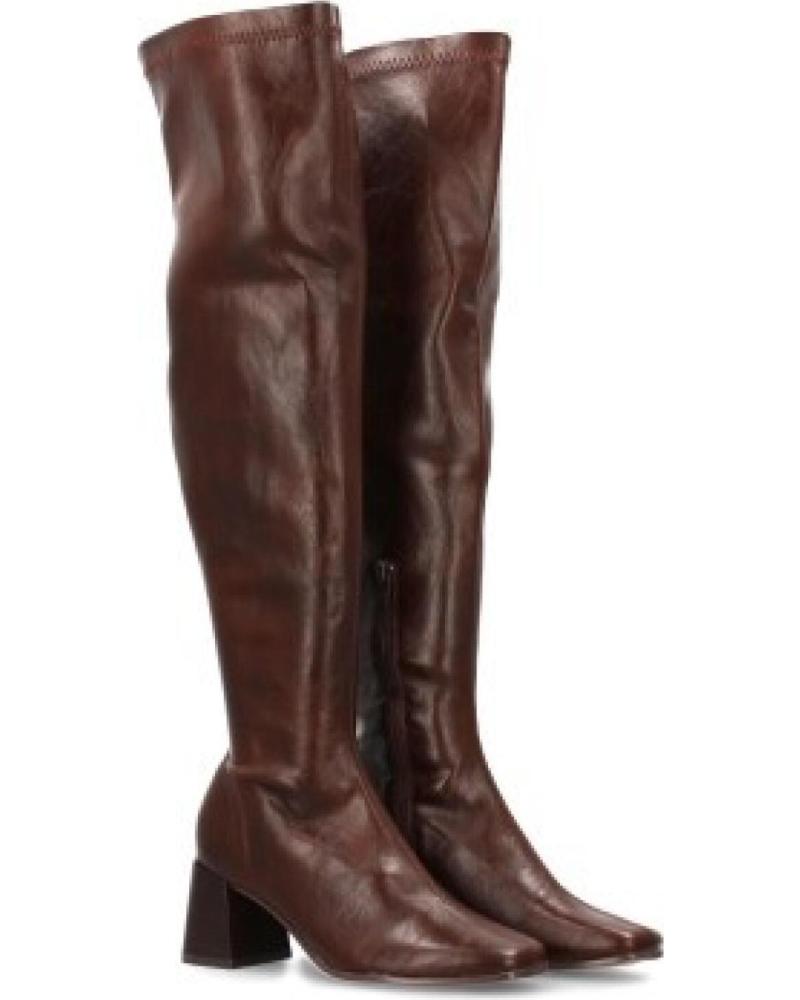 BOTAS ALTAS DE CUERO MARRÓN PARA MUJER SPORT3PUNTO0 BB-5564 VARIOS COLORES