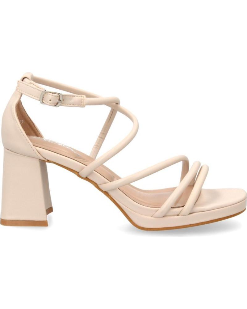 SANDALIAS DE VESTIR SPORT3PUNTO0 JL893 CON TACÓN GRUESO BEIGE VARIOS COLORES