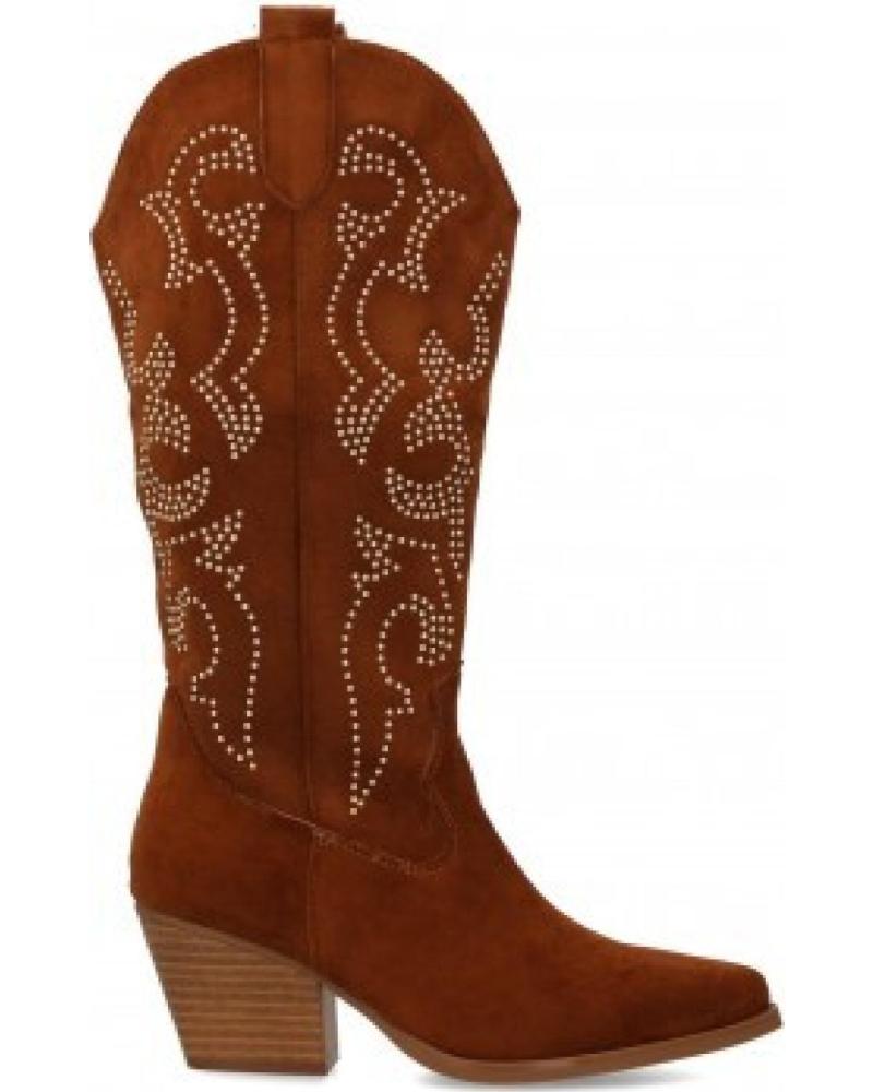 BOTAS DE MUJER SPORT3PUNTO0 VR5-2068 CON BORDADOS Y TACÓN VARIOS COLORES