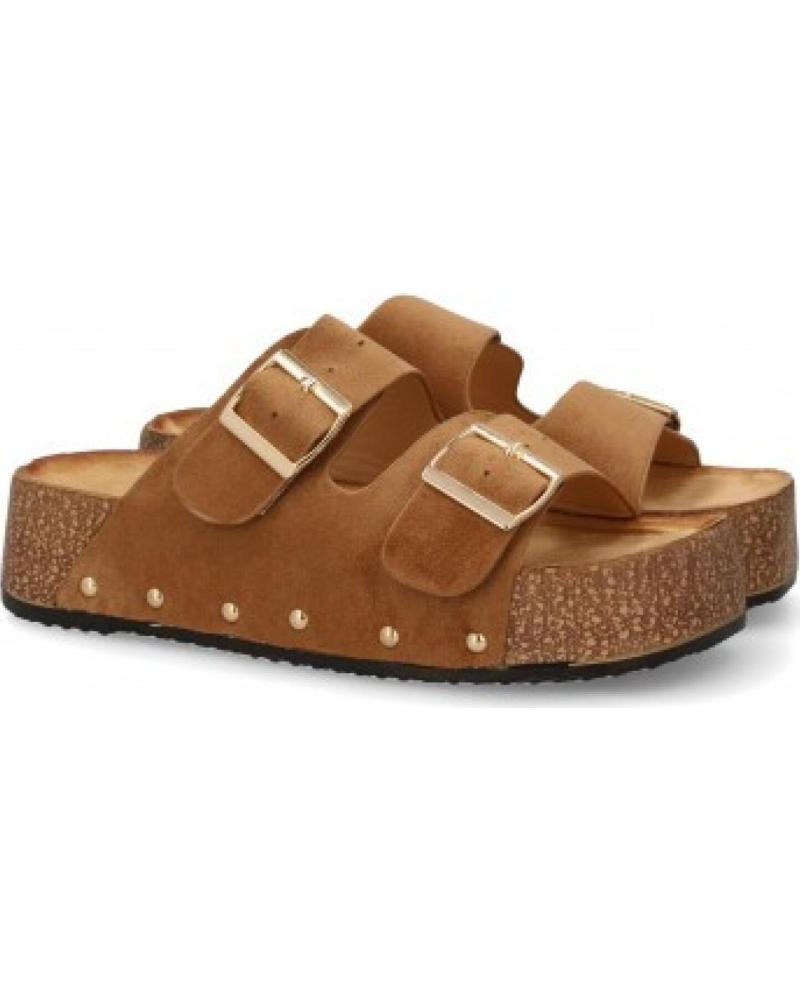SANDALIAS SPORT3PUNTO0 L-5323 PARA MUJER EN COLOR CAMEL CON TACHUELAS VARIOS COLORES