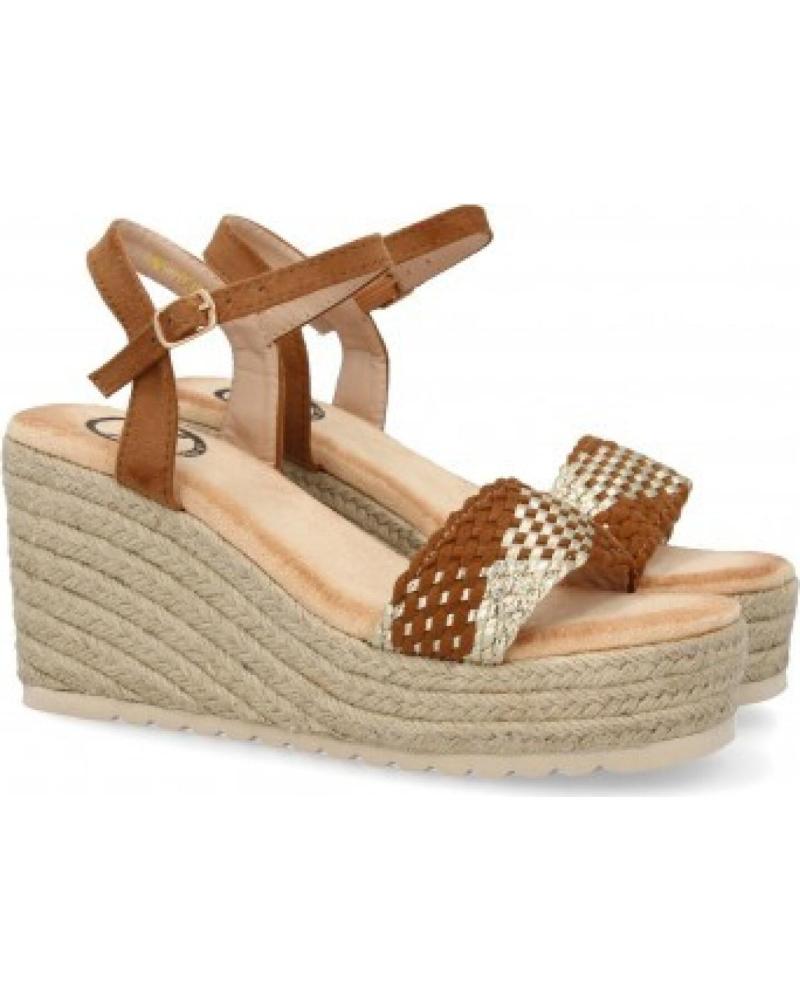 SANDALIAS DE CUÑA SPORT3PUNTO0 KK-1007 CON DETALLE TRENZADO VARIOS COLORES