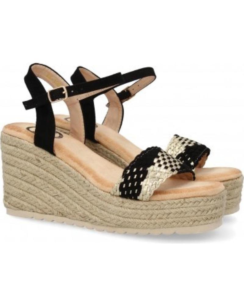 SANDALIAS DE VESTIR SPORT3PUNTO0 KK-1007 CON CUÑA Y DETALLE TRENZADO VARIOS COLORES