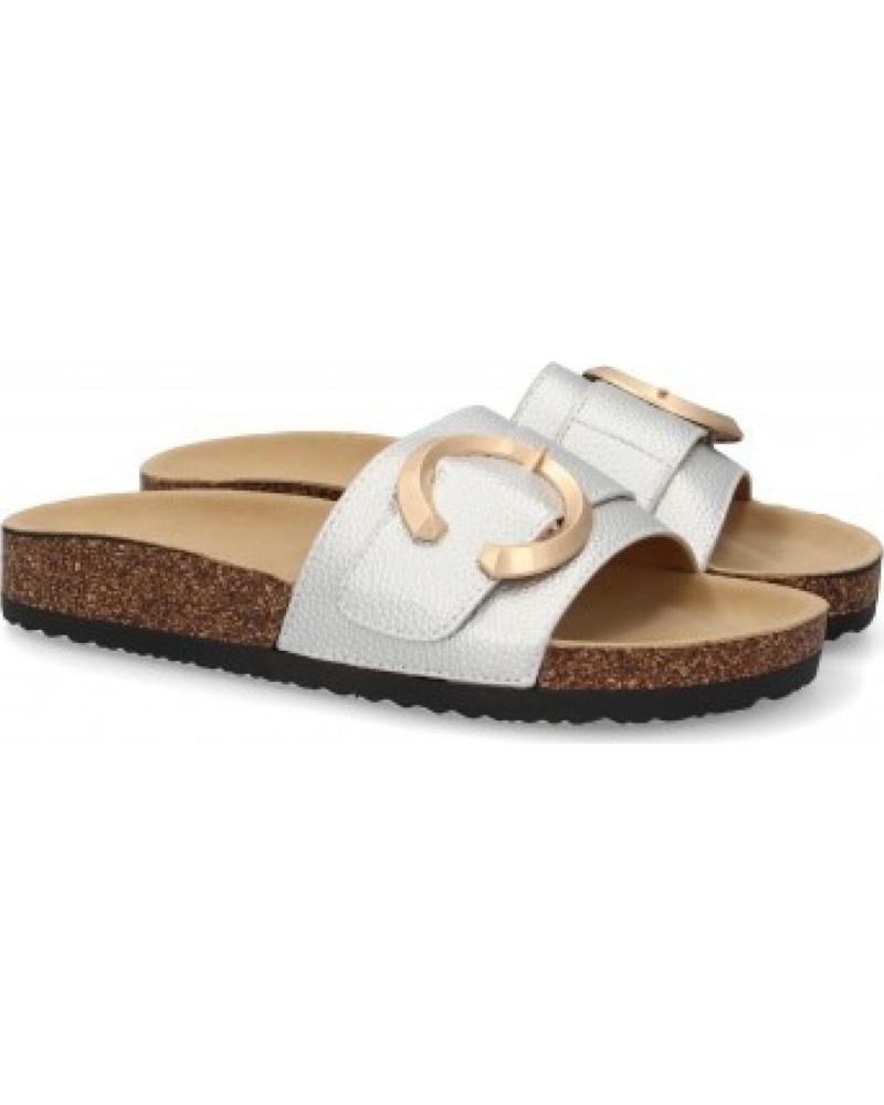 SANDALIAS DE DEDO SPORT3PUNTO0 VR5-1757 PLATA CON HEBILLA DORADA VARIOS COLORES