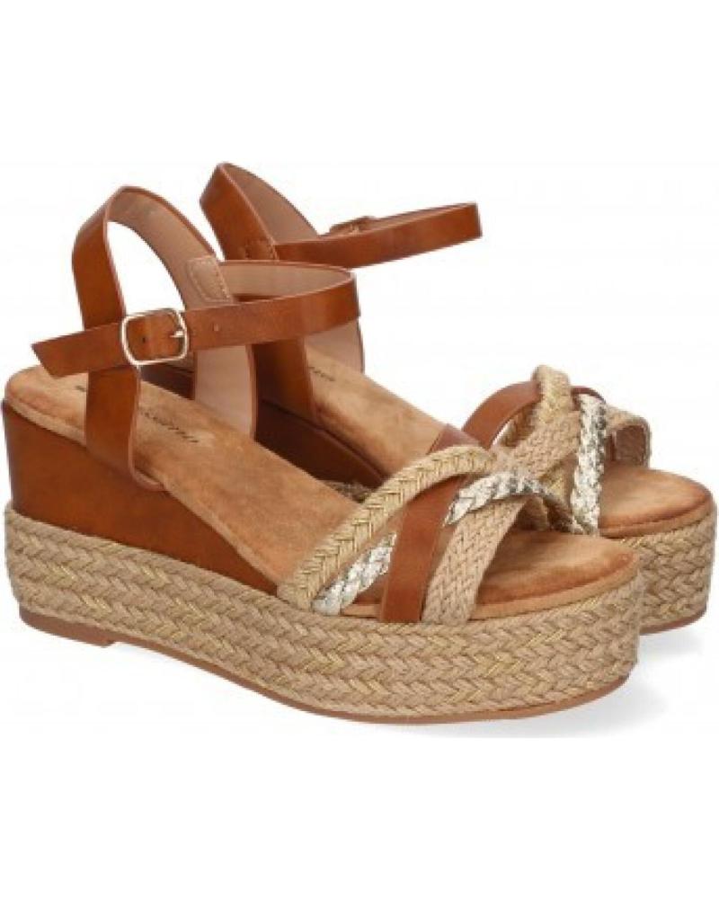 SANDALIA CUÑA SPORT3PUNTO0 CAMEL TIRA ANCHA ESPARTO VARIOS COLORES