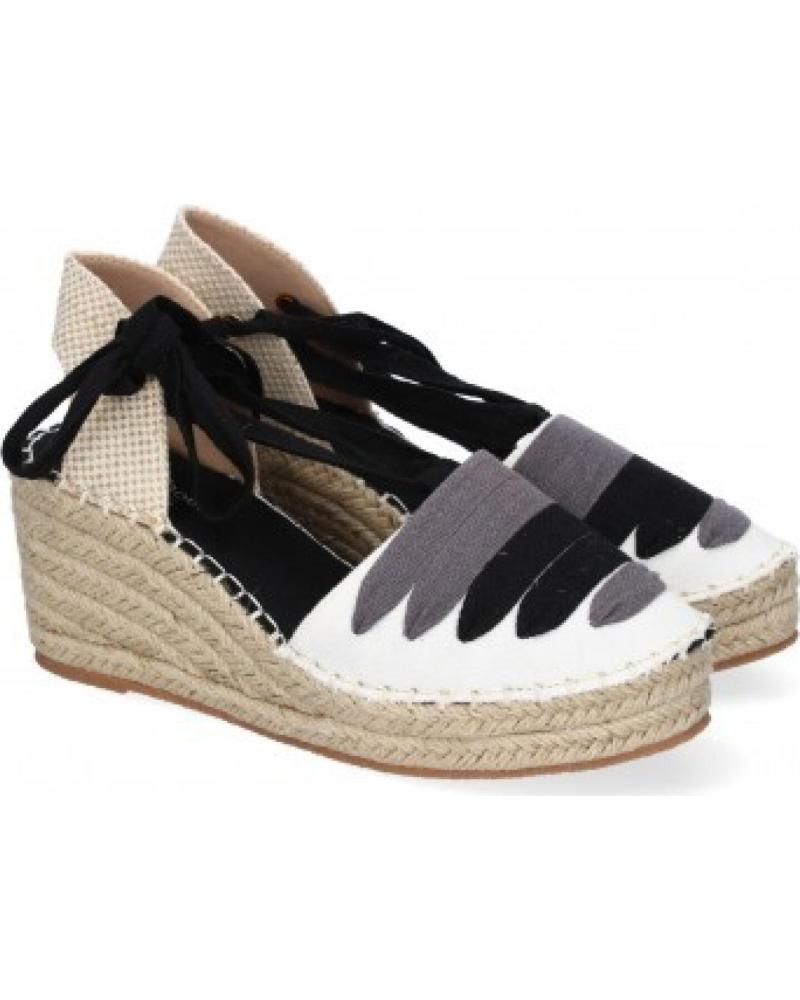SANDALIAS DE VESTIR MUJER SPORT3PUNTO0 LL7U3 CON CUÑA Y LAZOS VARIOS COLORES