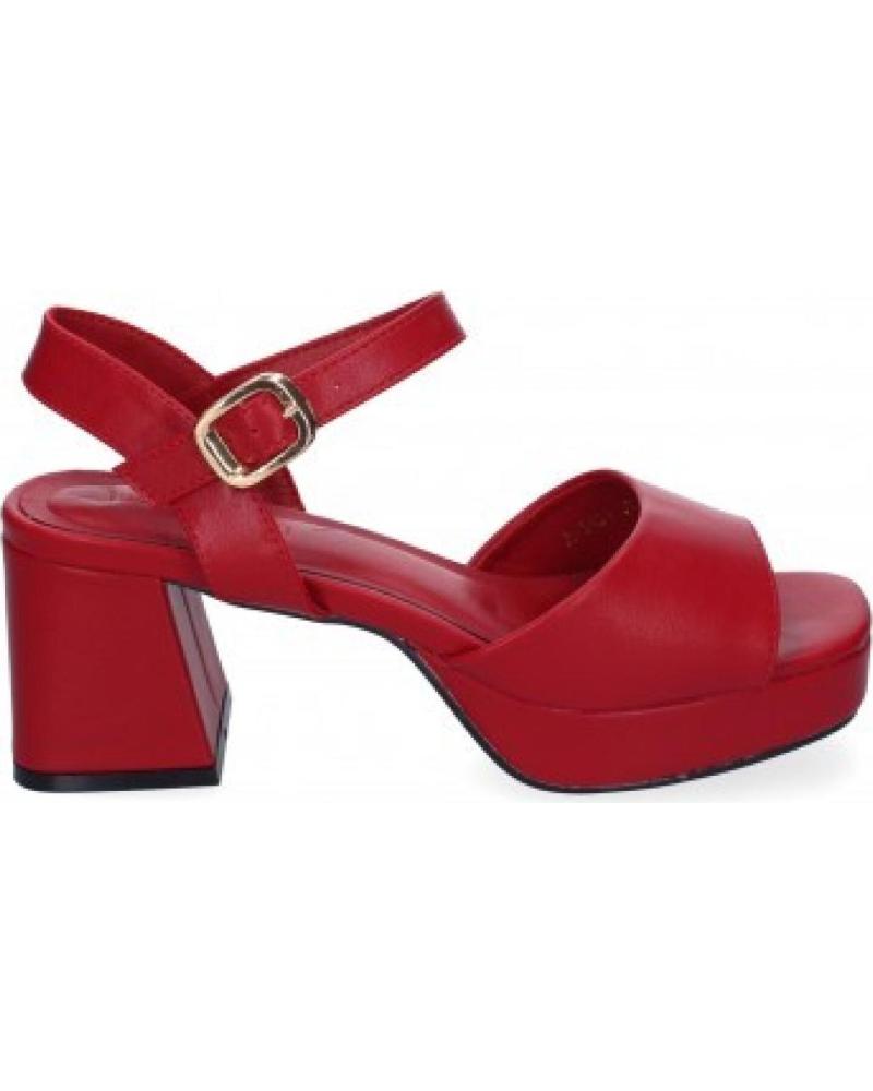 SANDALIAS DE VESTIR SPORT3PUNTO0 A-3434 ROJAS CON TACÓN CUADRADO Y PLATAFORMA VARIOS COLORES