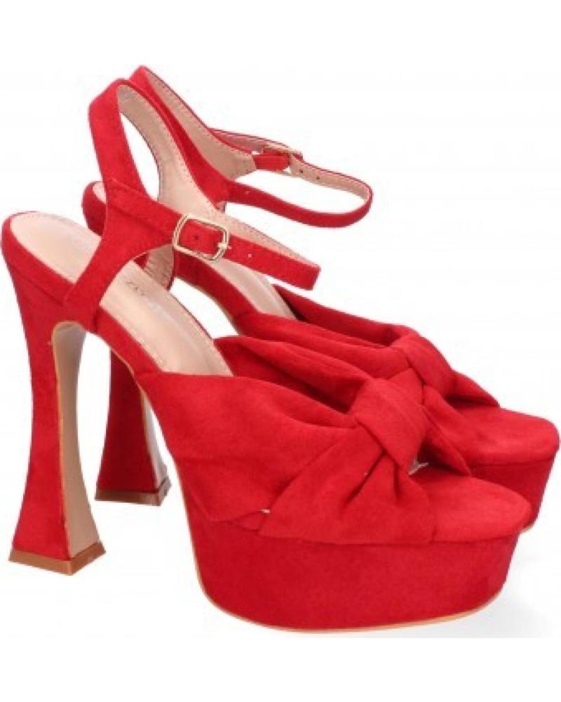 SANDALIAS DE VESTIR SPORT3PUNTO0 JL627 ROJAS CON PLATAFORMA Y TACÓN DE BLOQUE VARIOS COLORES