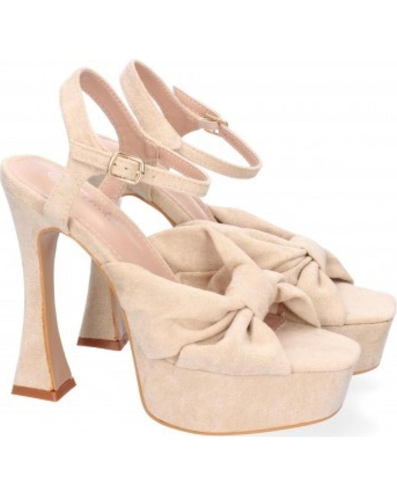 SANDALIAS DE VESTIR SPORT3PUNTO0 JL627 CON PLATAFORMA Y TACÓN DE BLOQUE (BEIGE) VARIOS COLORES