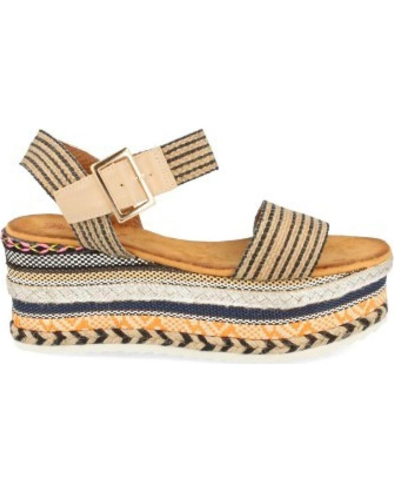 ZAPATILLAS CASUAL SPORT3PUNTO0 3M121 CON PLATAFORMA Y TIRAS ESTAMPADAS PARA MUJER VARIOS COLORES