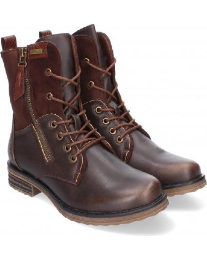 BOTAS DE PIEL SPORT3PUNTO0 F6292 MARRÓN CON CREMALLERA Y CORDONES VARIOS COLORES
