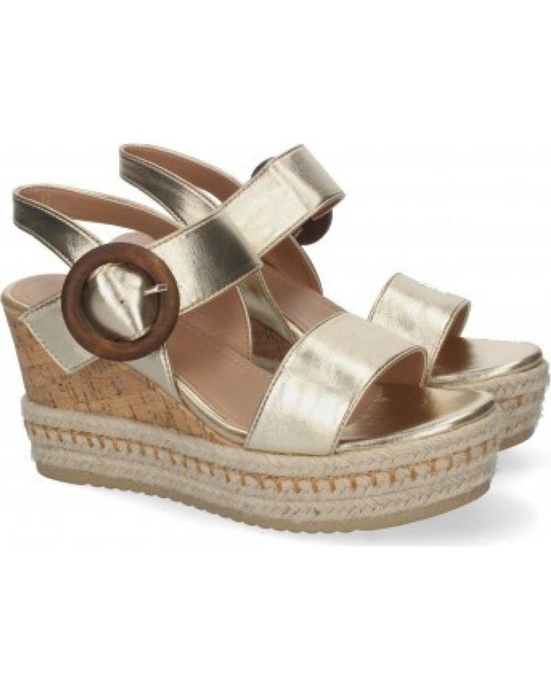 SPORT3PUNTO0 LA-716 SANDALIAS DE VESTIR CON CUÑA Y HEBILLA DORADA VARIOS COLORES