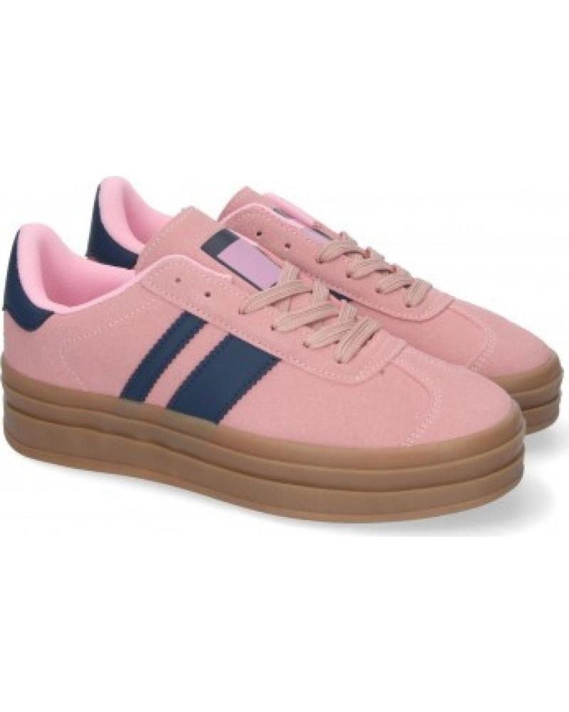 ZAPATILLAS CASUAL SPORT3PUNTO0 TT-50 ROSAS CON FRANJAS VARIOS COLORES