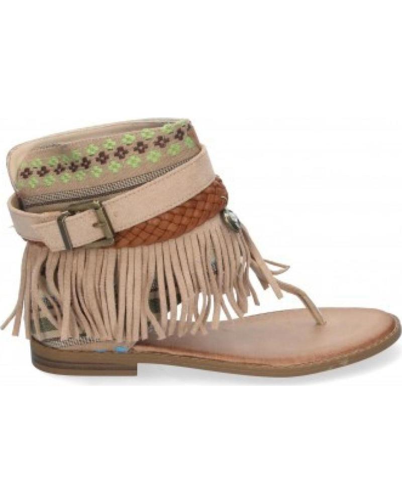 SANDALIAS DE DEDO SPORT3PUNTO0 YZ23-111 BEIGE CON FLECOS VARIOS COLORES