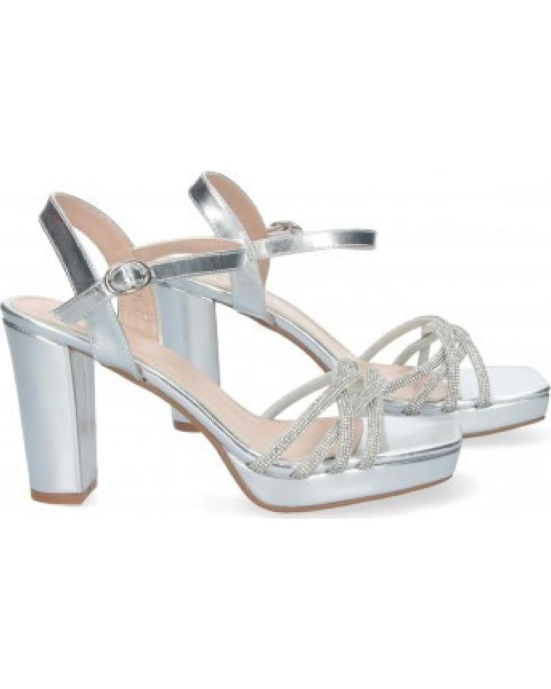 SANDALIAS DE VESTIR SPORT3PUNTO0 WXL772 PLATEADAS CON TACÓN VARIOS COLORES