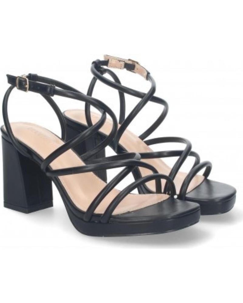 SPORT3PUNTO0 SANDALIAS DE TACÓN CON TIRAS CRUZADAS BL-3078 NEGRO VARIOS COLORES
