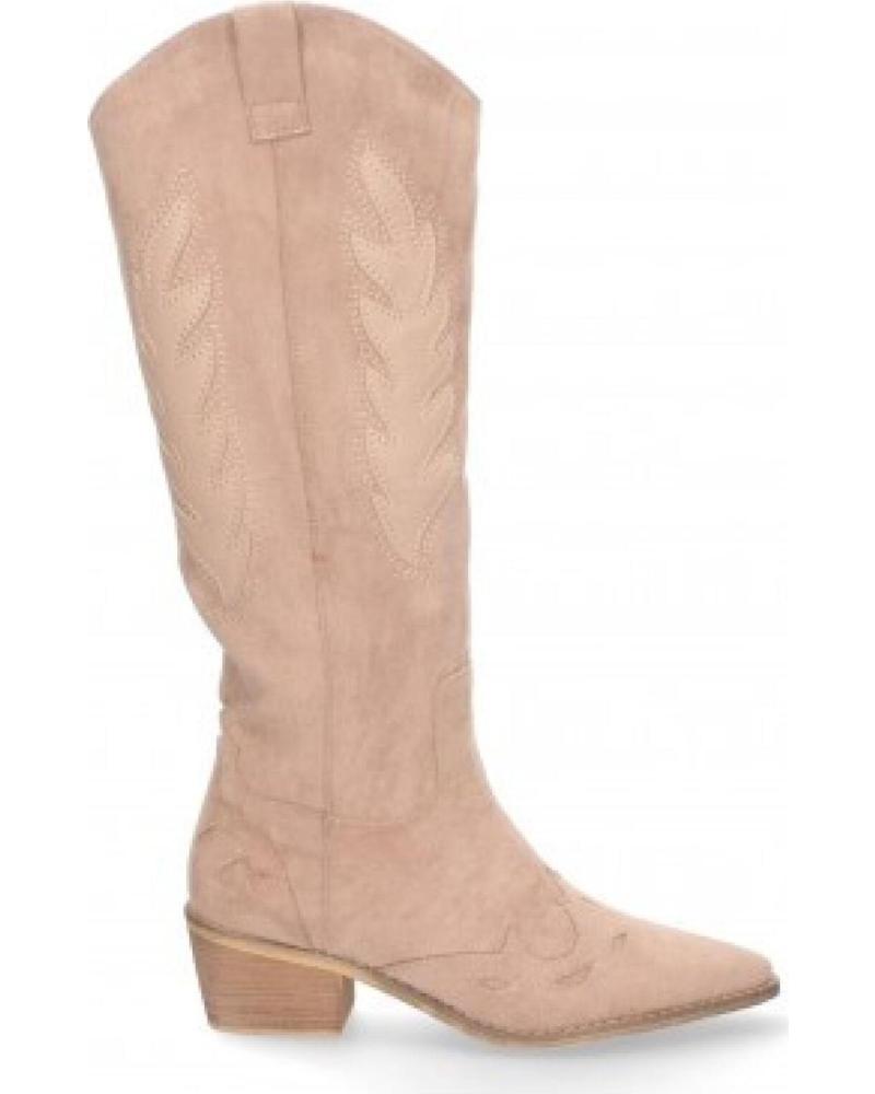 BOTAS ALTAS DE ANTE CON DETALLE BORDADO SPORT3PUNTO0 FZ23-10 VARIOS COLORES