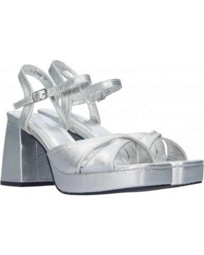 SANDALIAS DE VESTIR SPORT3PUNTO0 S-2386 PLATEADAS CON PLATAFORMA Y TACÓN ALTO VARIOS COLORES